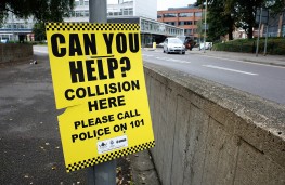 Collision here appeal sign